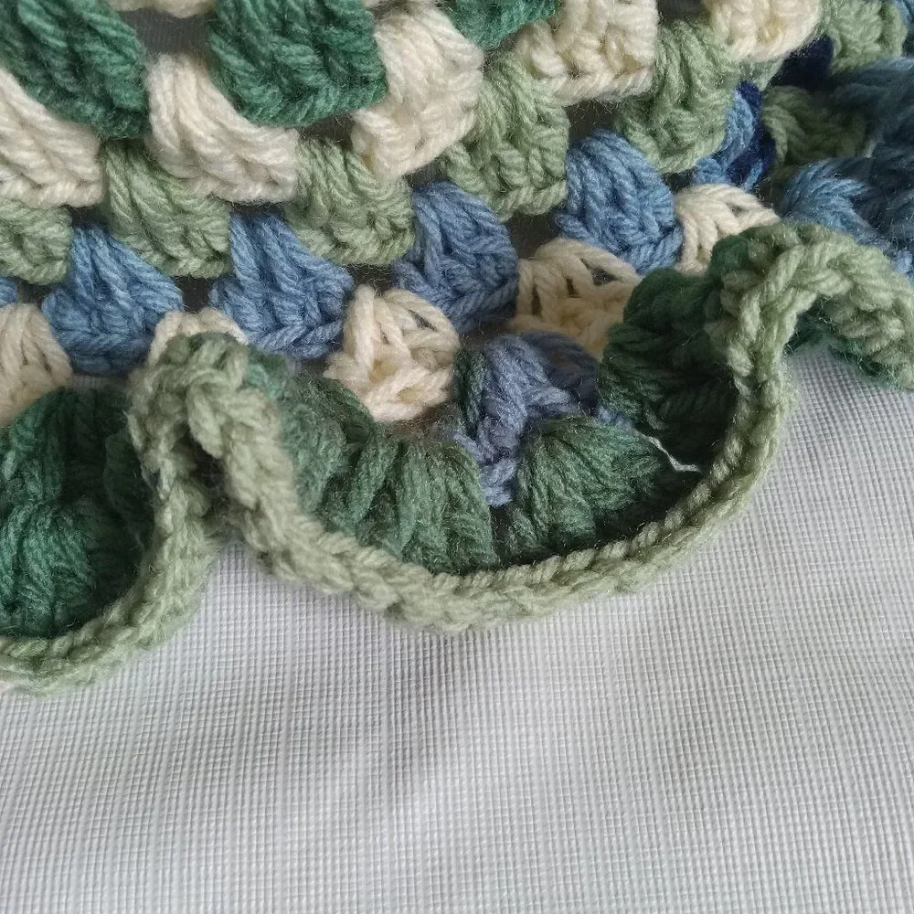 Handmade Crochet Multicolor Granny Stitch One Size Fits Most Acrylic Bucket Hat